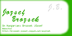 jozsef brozsek business card